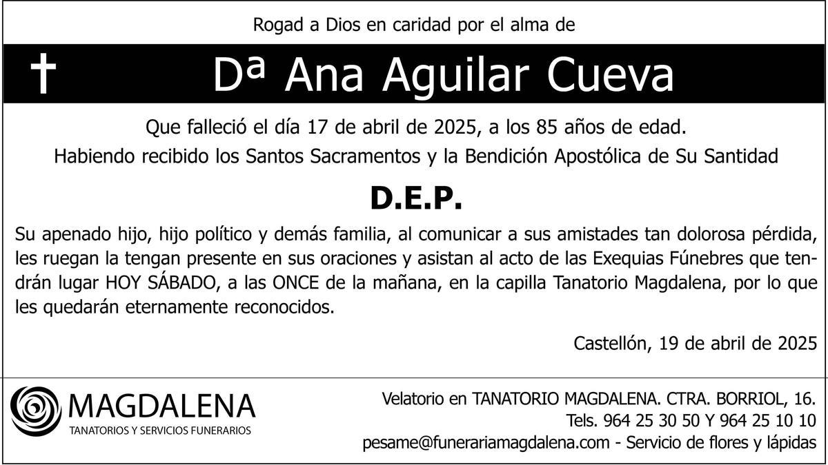 Dª Ana Aguilar Cueva