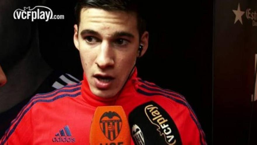 Santi Mina, autor del gol del empate en el Valencia - Barcelona