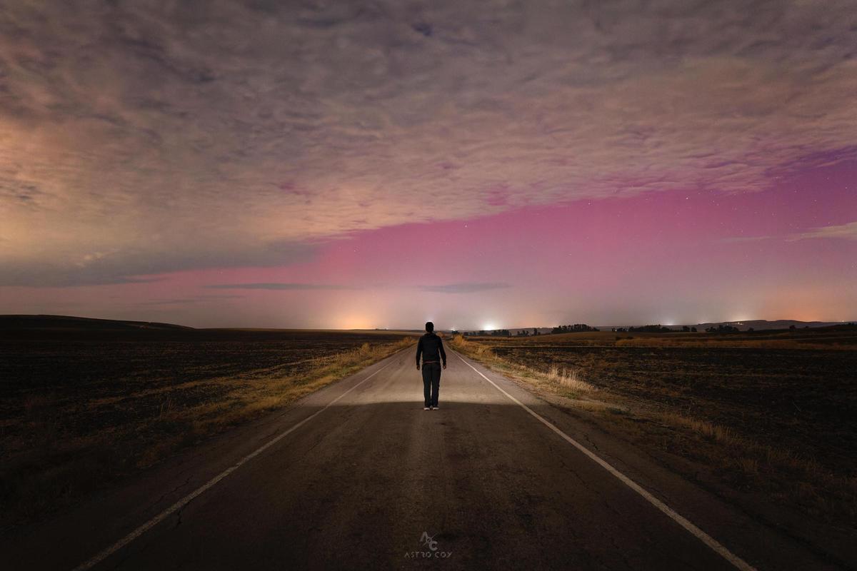 Una aurora boreal captada el pasado año por el astrofotógrafo eldense Jordi L. Coy en Sevilla