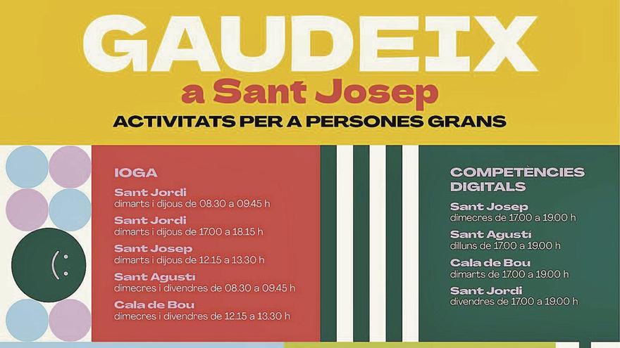 El cartel que contiene todas las actividades previstas este año para los mayores de Sant Josep.