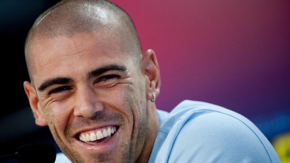 Valdés, en una imagen con el Barça.