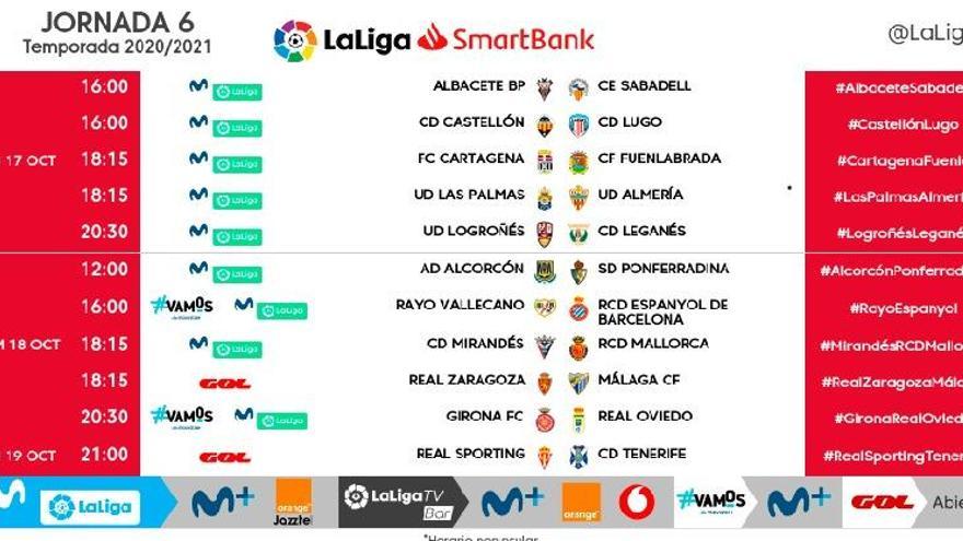 El Girona-Oviedo es jugara el diumenge 18 (20.30)