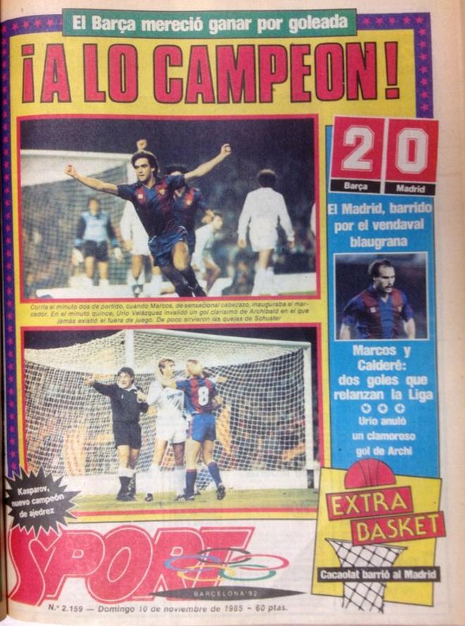 1985 - Nuevo triunfo culé en el Clásico liguero