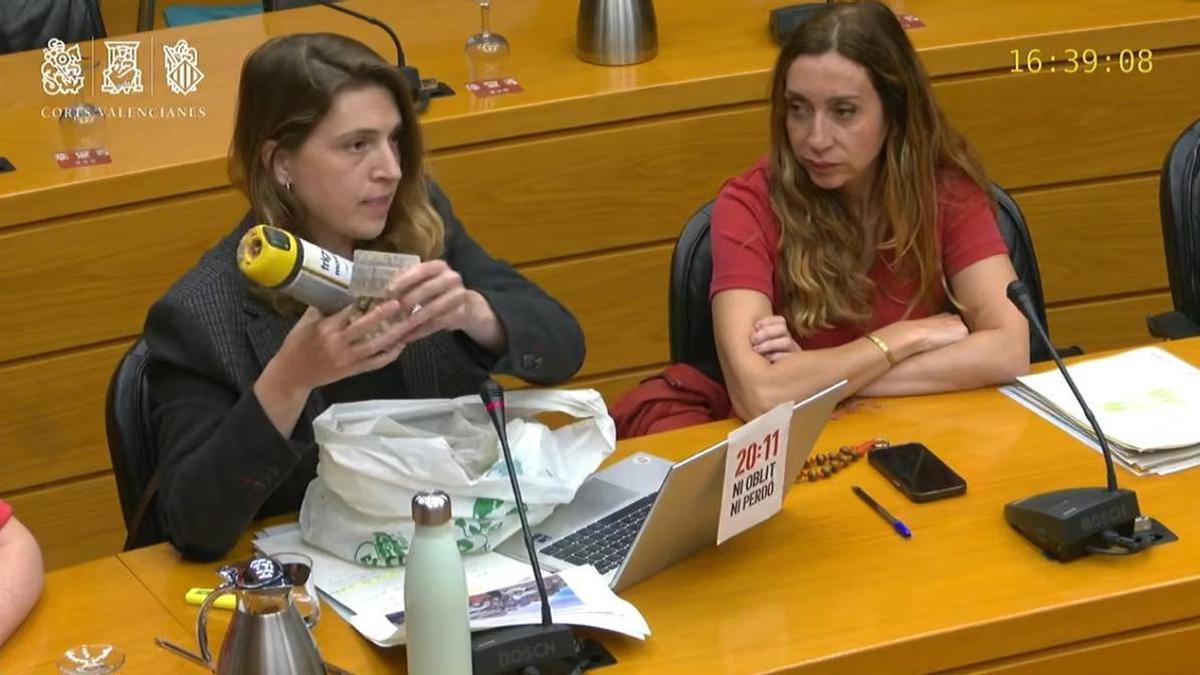 Paula Espinosa exhibe los vertidos en l'Albufera en las Corts