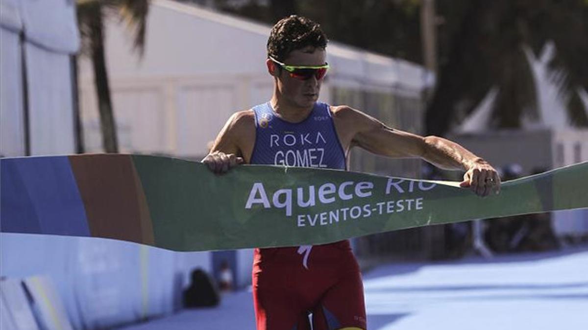 Gómez Noya durante la clasificación para los JJOO Río 2016