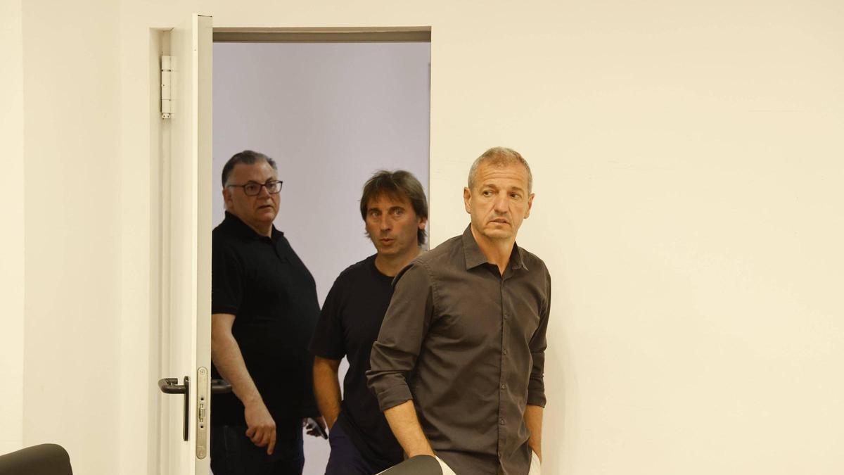 Quique Cárcel, abans de la darrera conferència de premsa que va fer la cúpula directiva el Girona a principis de mes