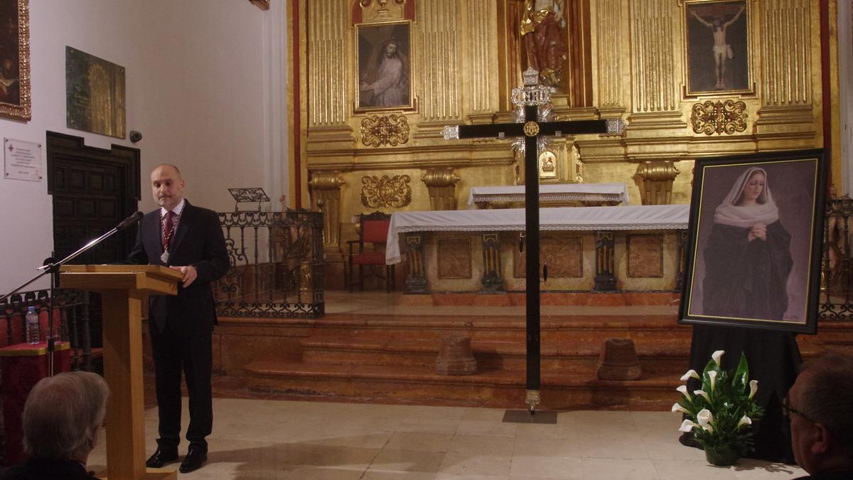 Manolo García durante su pregón en la iglesia de San Julián.