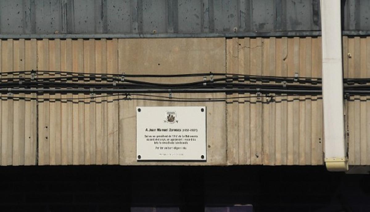La placa instal·lada