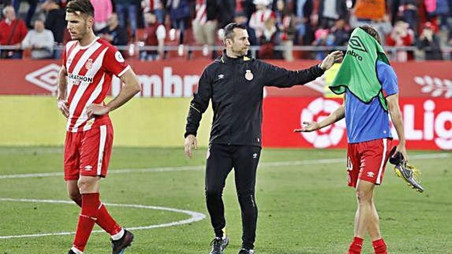 Alcalá i Muniesa, decebuts diumenge al final del partit.