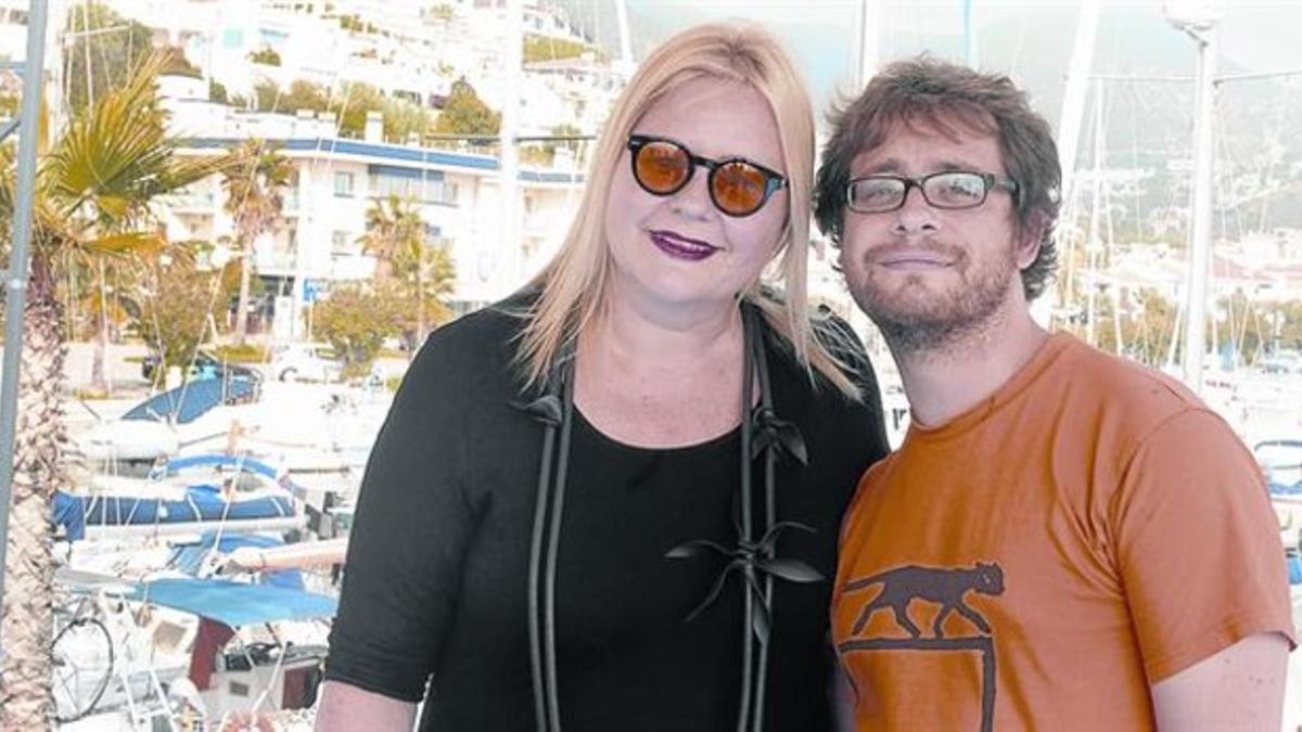 Veronika Franz y Severin Fiala, después de la presentación de 'Goodnight mommy', ayer en Sitges.