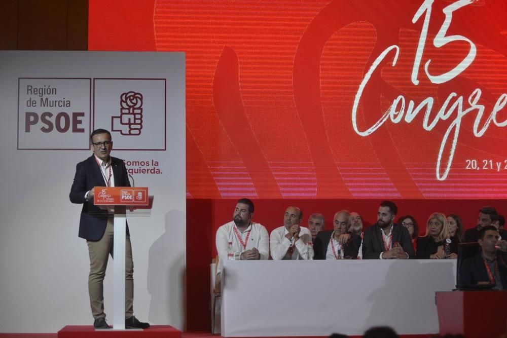 Clausura del congreso del PSRM en Cartagena