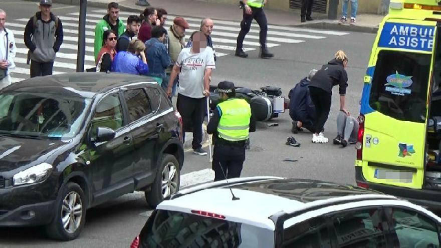 Herida una joven motorista en un accidente de tráfico en Zamora