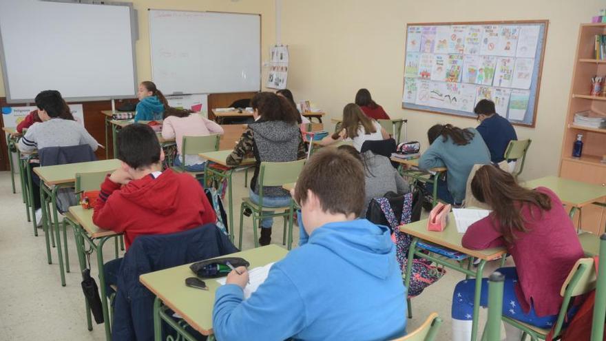 Examen de reválida en sexto de primaria del año pasado en Campolongo (Pontevedra).