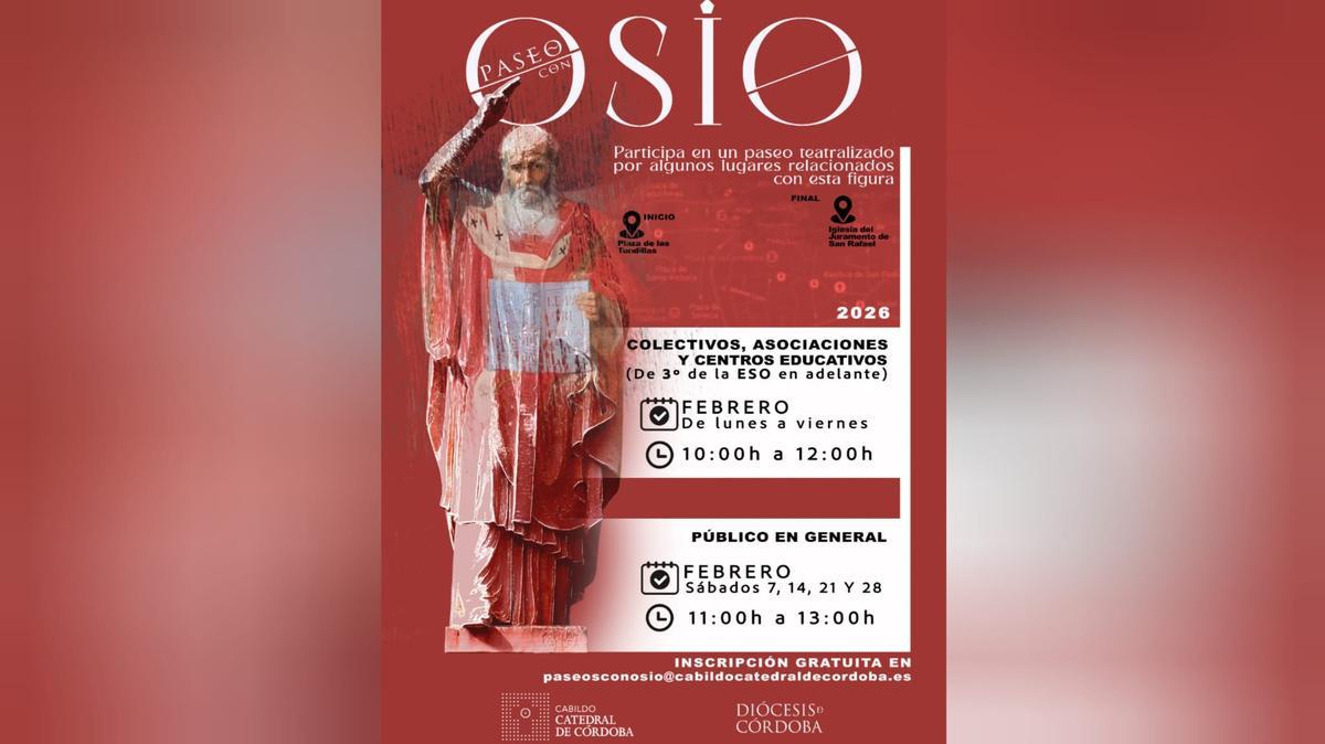 Cartel de las actividades programadas en Paseo con Osio.