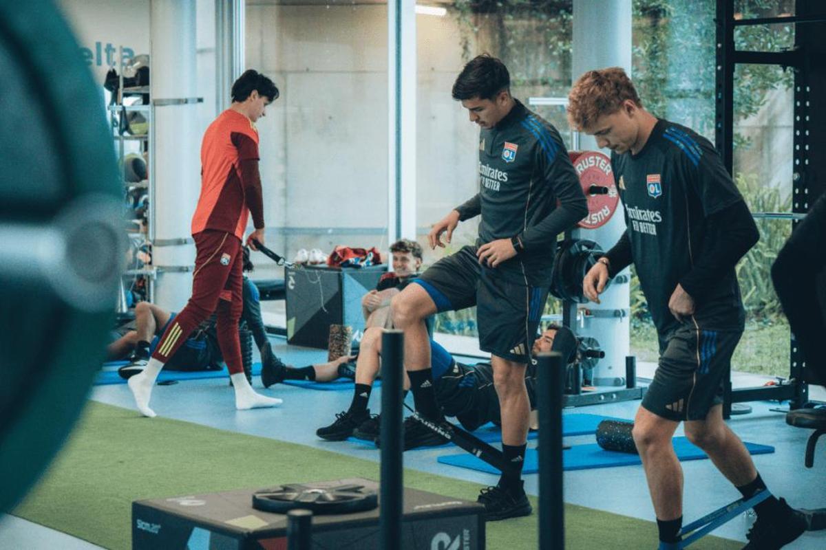Los jugadores del Olympique entrenaron ayer en Afouteza.
