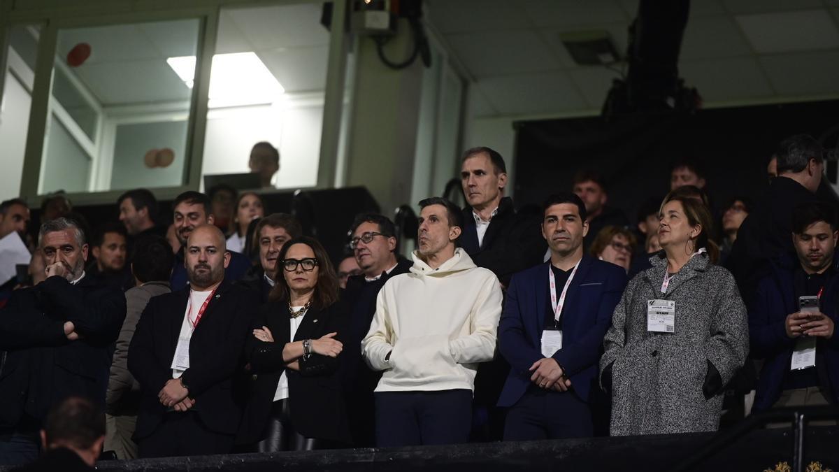 El palco del SkyFi Castalia, con Haralabos Voulgaris, en la pasada temporada.
