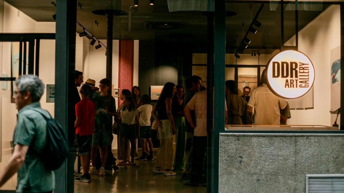 Obras de Virginia Rivas en la galería madrileña.