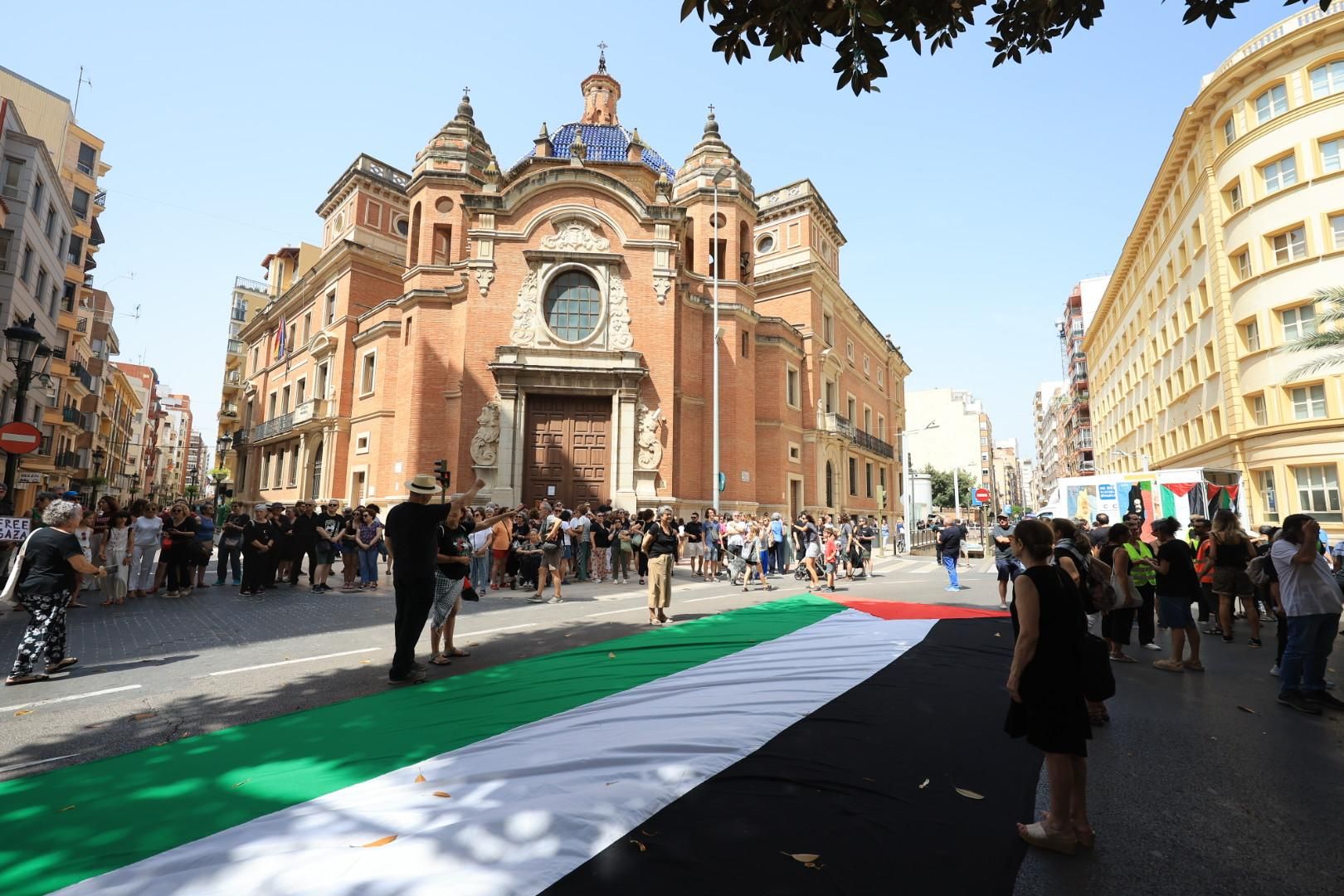 Manifestación a favor del pueblo palestino y la paz en Castellón
