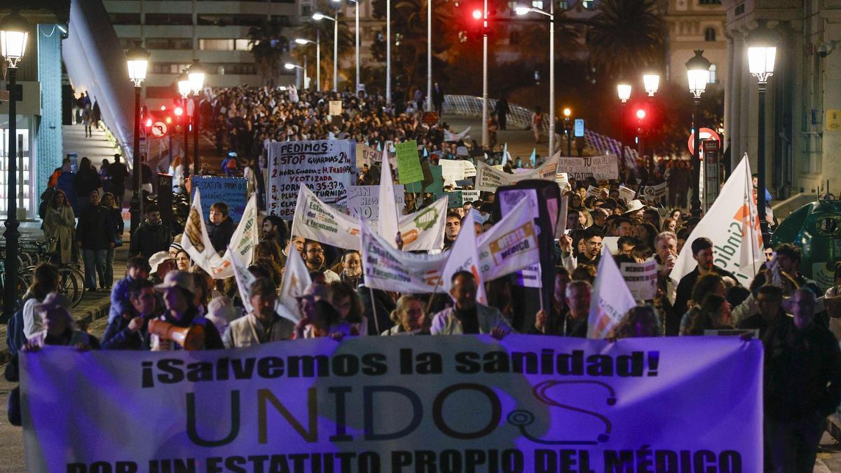 Manifestación de médicos en València
