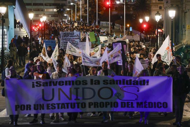 Manifestación de médicos en València