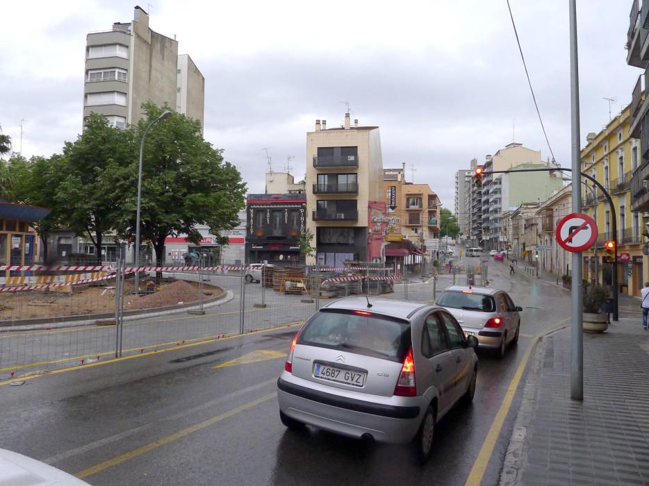 Segona fase d'obres a la plaça del Sol Figueres