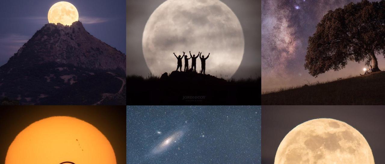 El collage de las principales imágenes captadas por el astrofotógrafo de Elda en 2022.