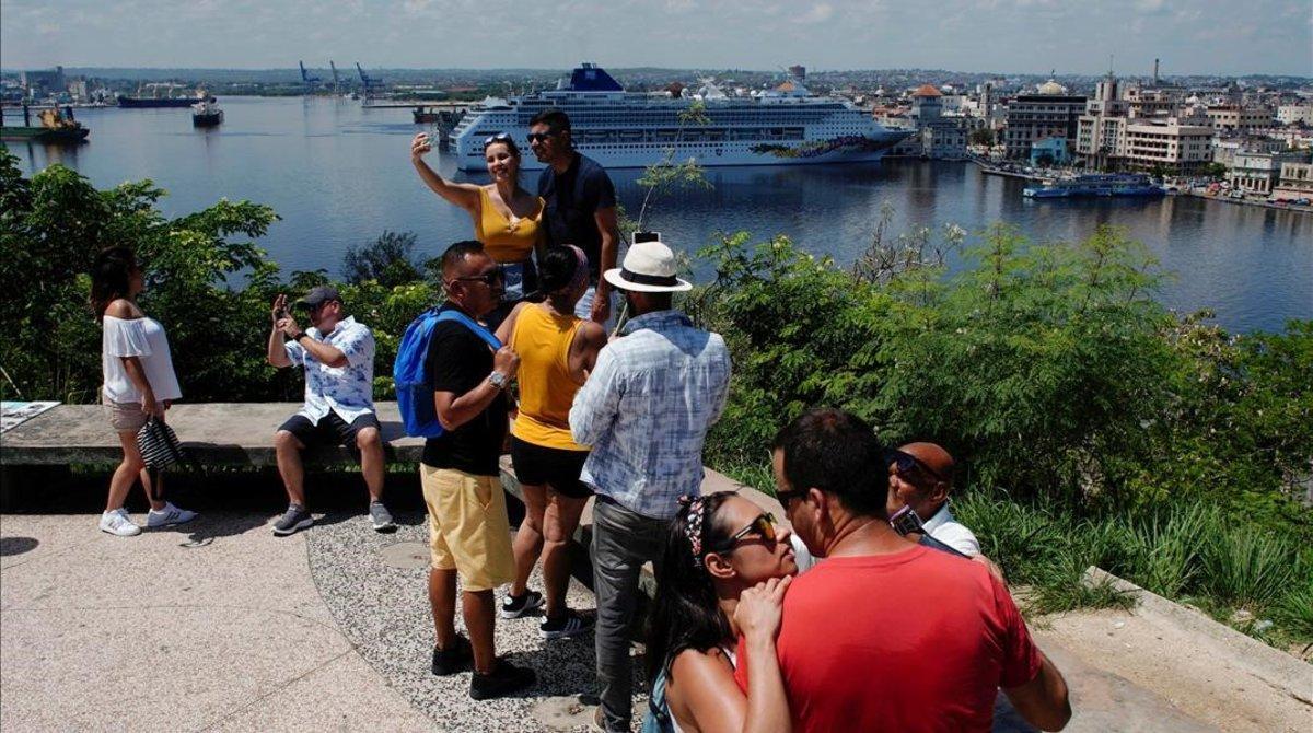 undefined48475842 tourists enjoy a view of the city in havana  cuba  june 4  2190604212816