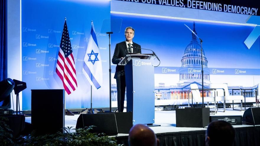 El secretari d'Estat d'EUA, Anthony Blinken, en la conferència nacional J Street, Washington