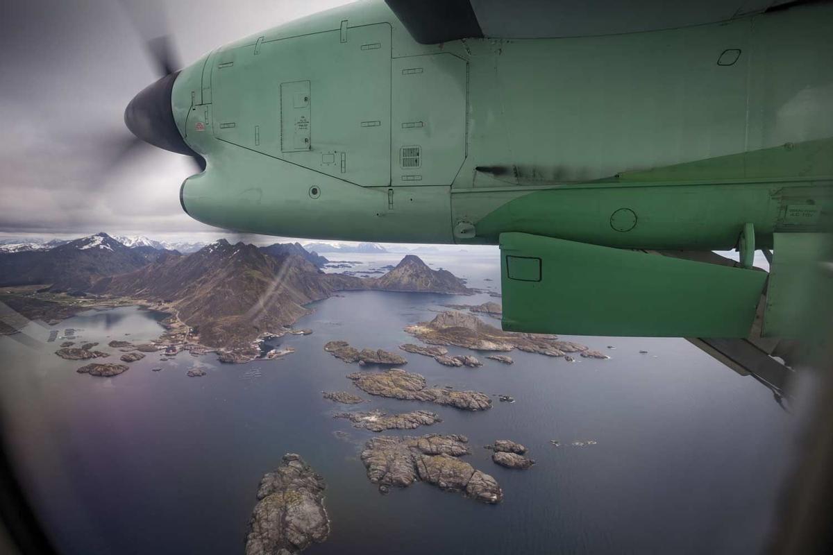 Vista aérea de las islas Lofoten.