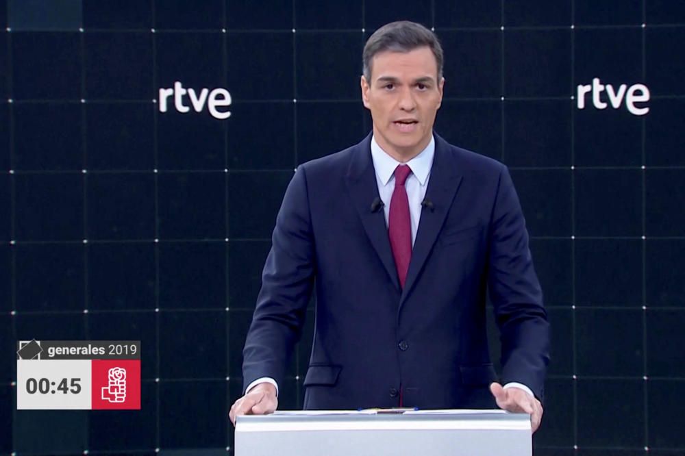 El debate electoral a cuatro de RTVE, en imágenes