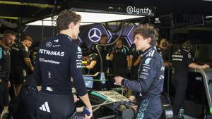 KIMI ANTONELLI Andrea (ita), Mercedes AMG F1 Team W16, portrait during the Formula 1 Aramco pre-season testing 2026 of the 2026 FIA Formula One World Championship from February 18 to 20, 2026 on the Bahrain International Circuit, in Sakhir, Bahrain - Photo Florent Gooden / DPPI AFP7 18/02/2026 ONLY FOR USE IN SPAIN