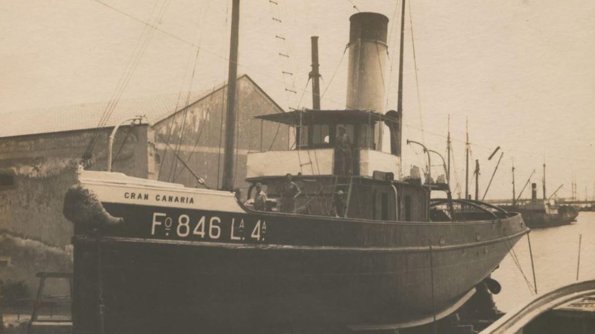 Remolcador Gran Canaria, de la compañía Grand Canary, uno de los barcos que ayudó a reflotar el &#039;Pembrokeshire&#039;.