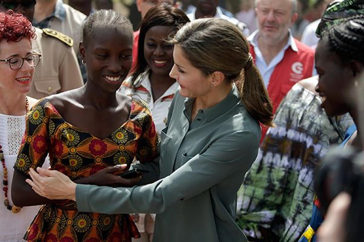 Letizia Ortiz en una granja familiar en Naatangue, Senegal