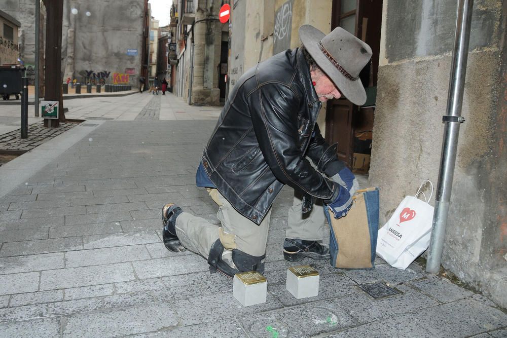 Manresa posa les primeres plaques Stolpersteine