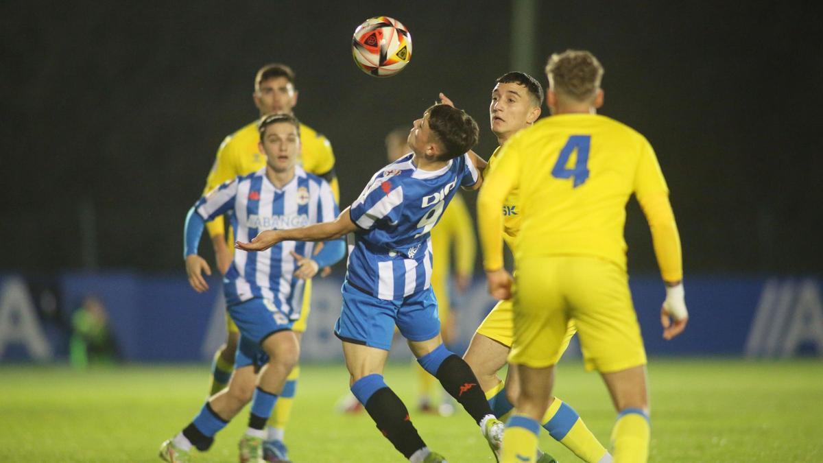 El Dépor Juvenil vence a Las Palmas y sueña con la Copa