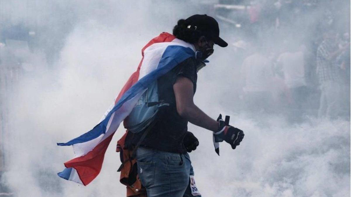 Enfrentamientos violentos entre manifestantes y la Policía de Costa Rica