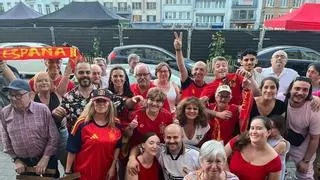 La Asturias belga vibra con España: "Vamos a ganar a Francia"