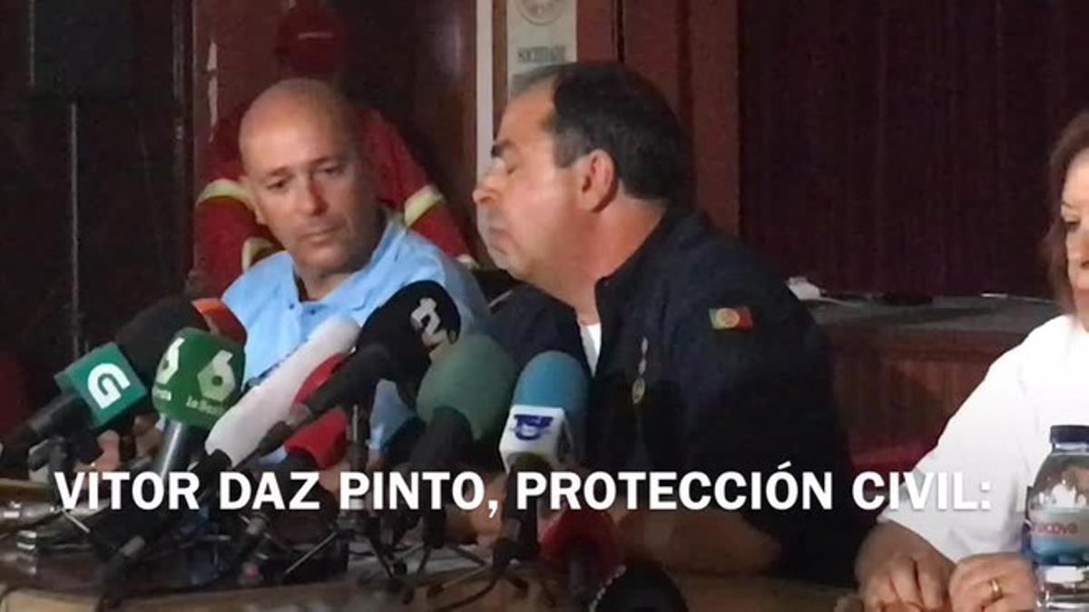 Roda de premsa de Protecció Civil portuguesa.