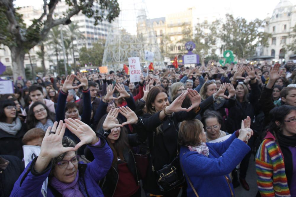 Protesta en València contra la "justicia machista"