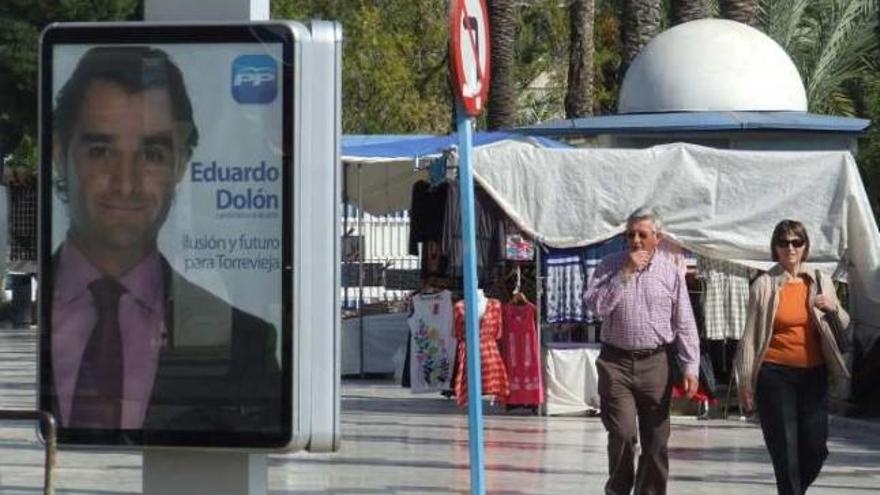 Imagen de la campaña electoral a las municipales del Partido Popular en los &quot;mupis&quot;.