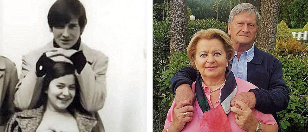 Ramón Piñuli y Teresa Vigón en 1969 y ayer. | V. Alonso