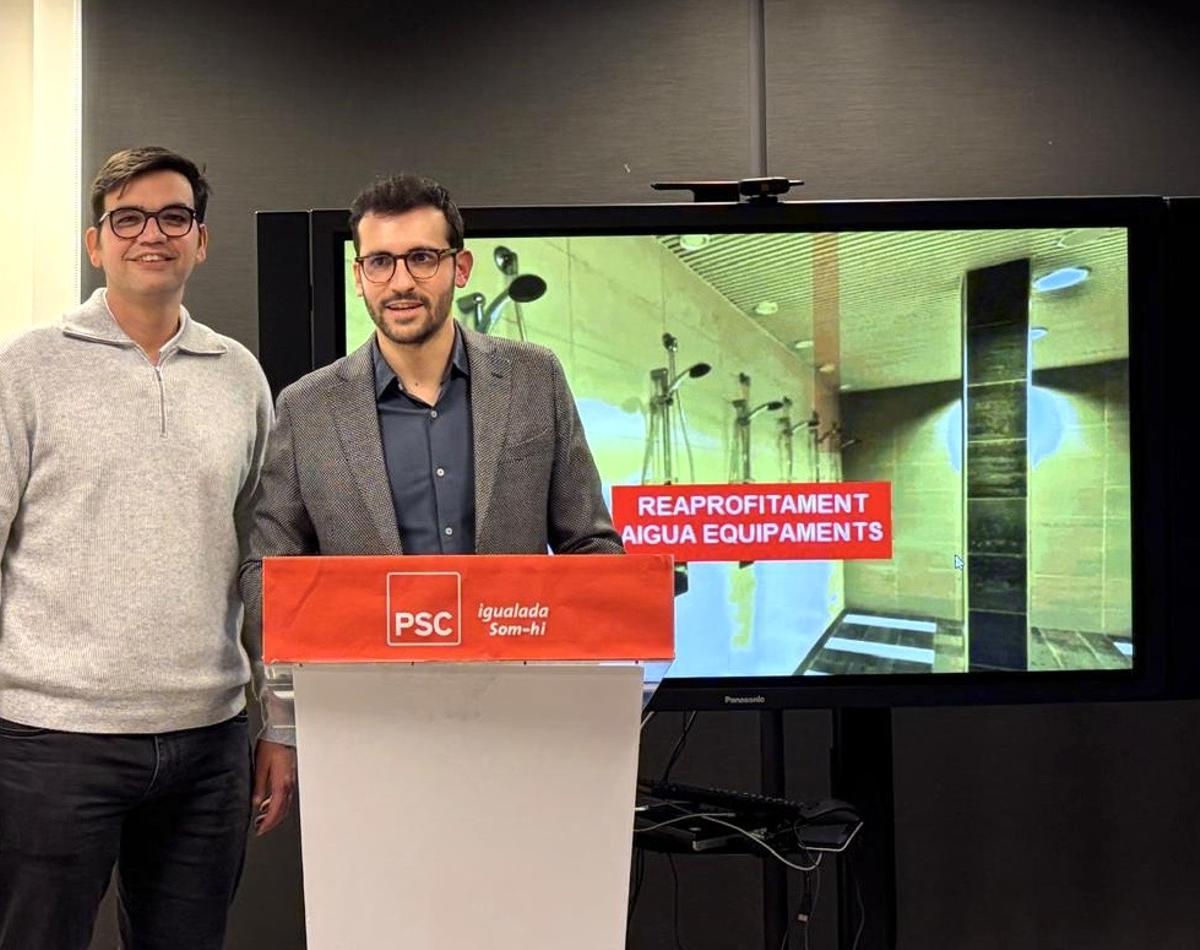 Els regidors d'Igualada Som-hi Quim Roca i Jordi Cuadras