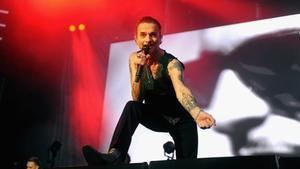 Dave Gahan, líder de Depeche Mode, durante un concierto de la gira la pasada semana en Bolonia (Italia). 