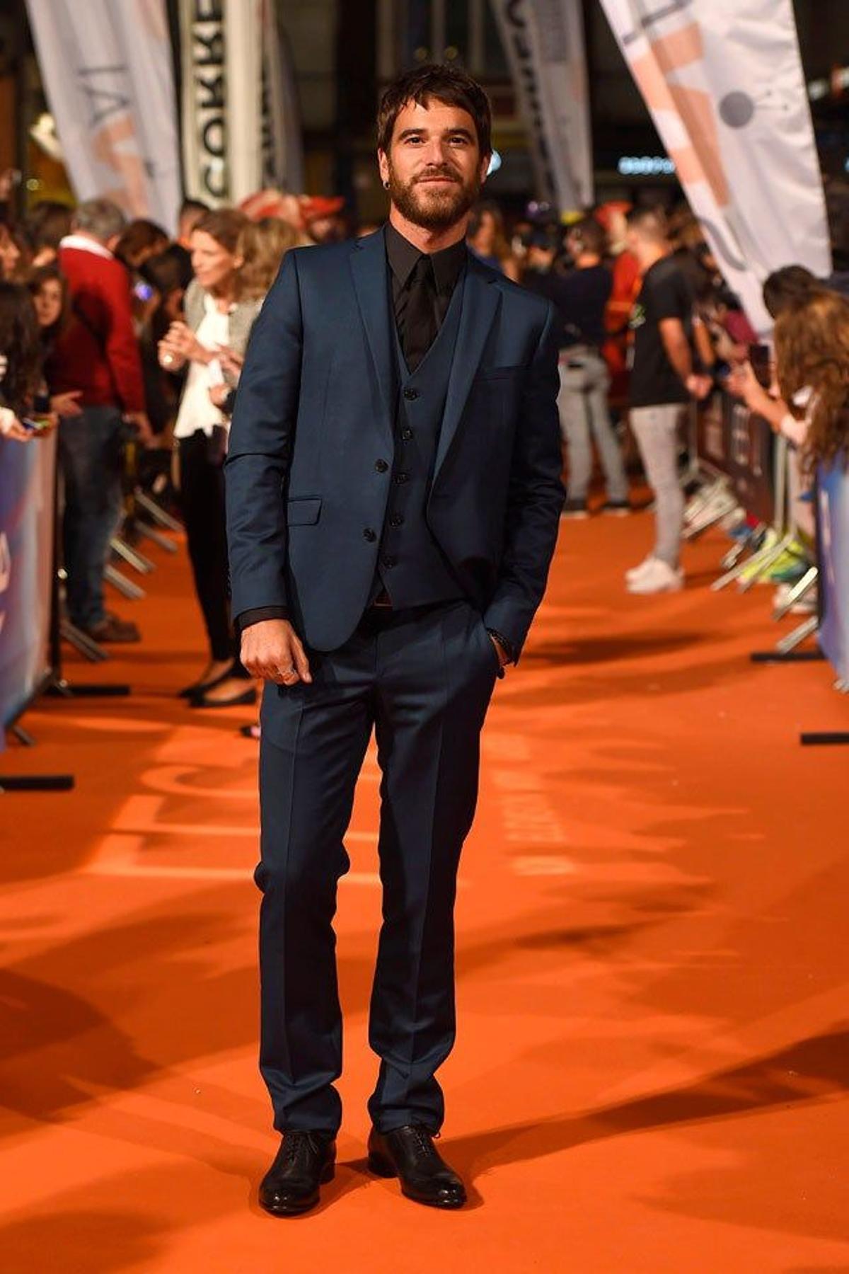 Alfonso Bassave en la alfombra naranja del FesTVal de Vitoria