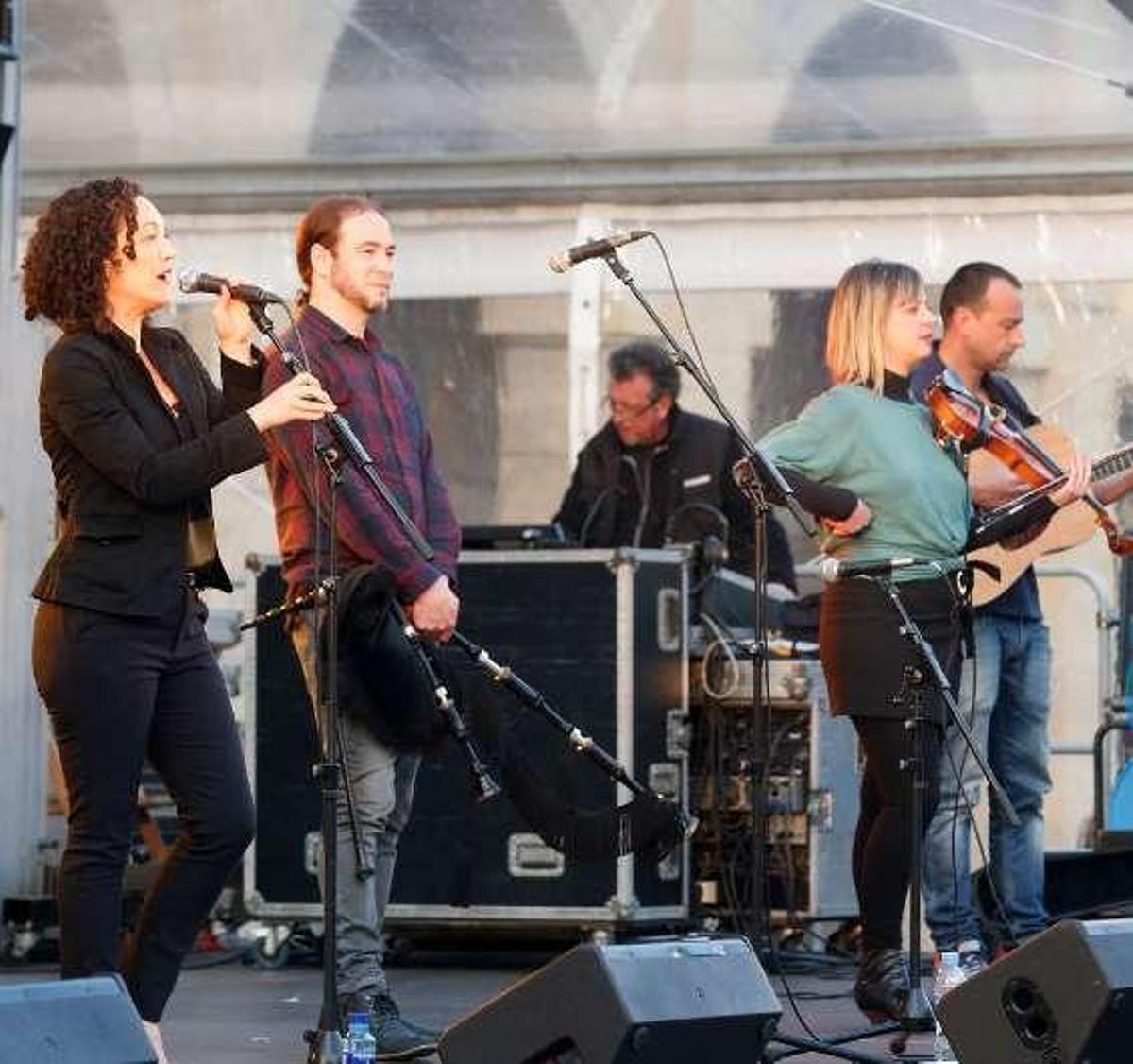 "Corquiéu", en un concierto en Avilés el año pasado.