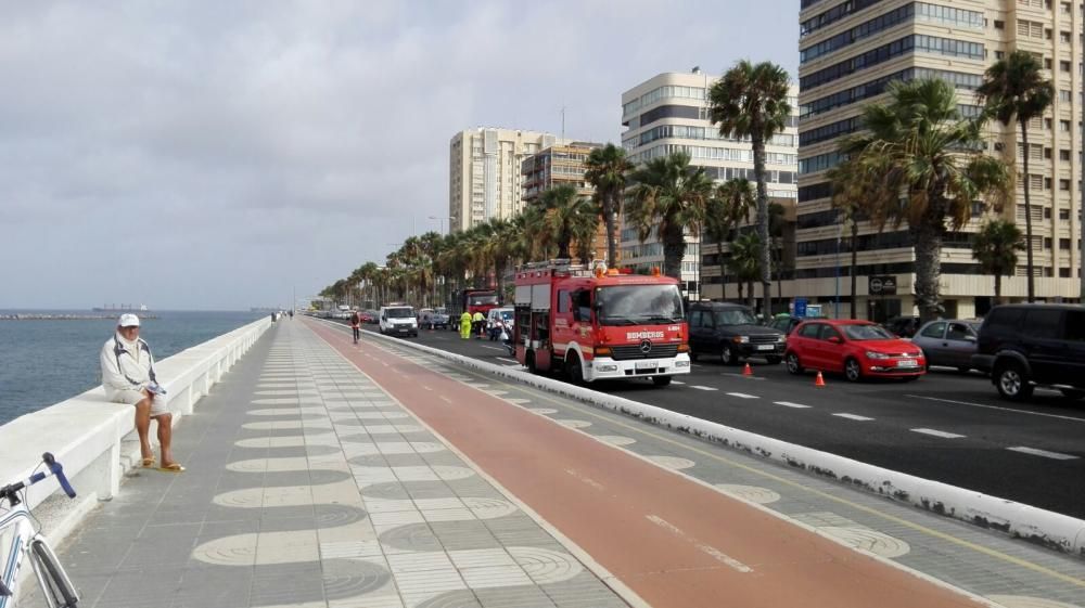 Vuelco en la Avenida Marítima