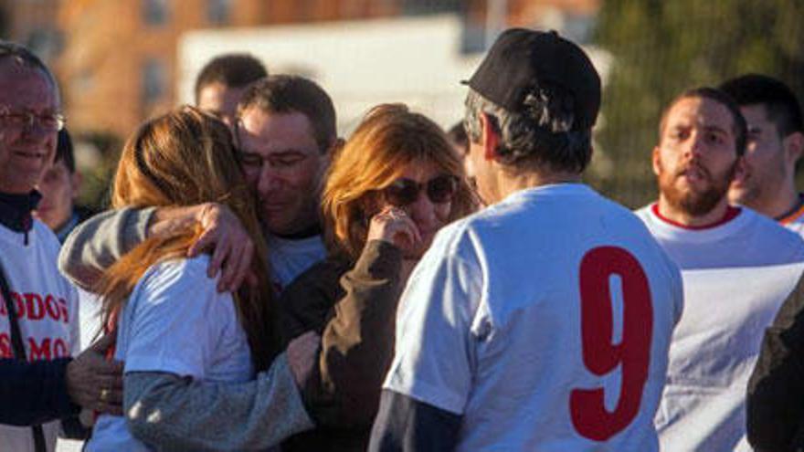 Una imagen de la concentración de apoyo celebrada en febrero en la Ciudad Deportiva