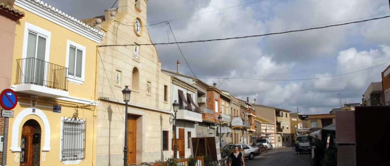 La plaza de El Palmar, donde se encuentran los restaurantes.