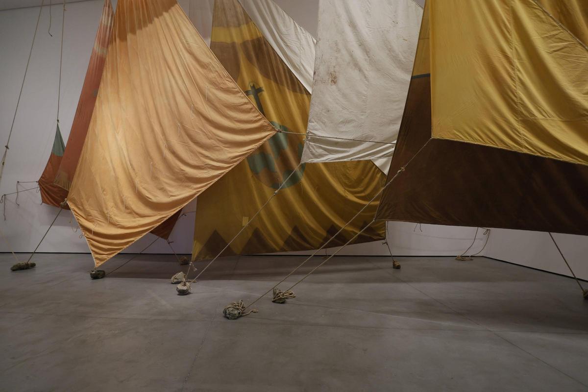 Die venezianischen Segel sind das Herzstück der Schau.