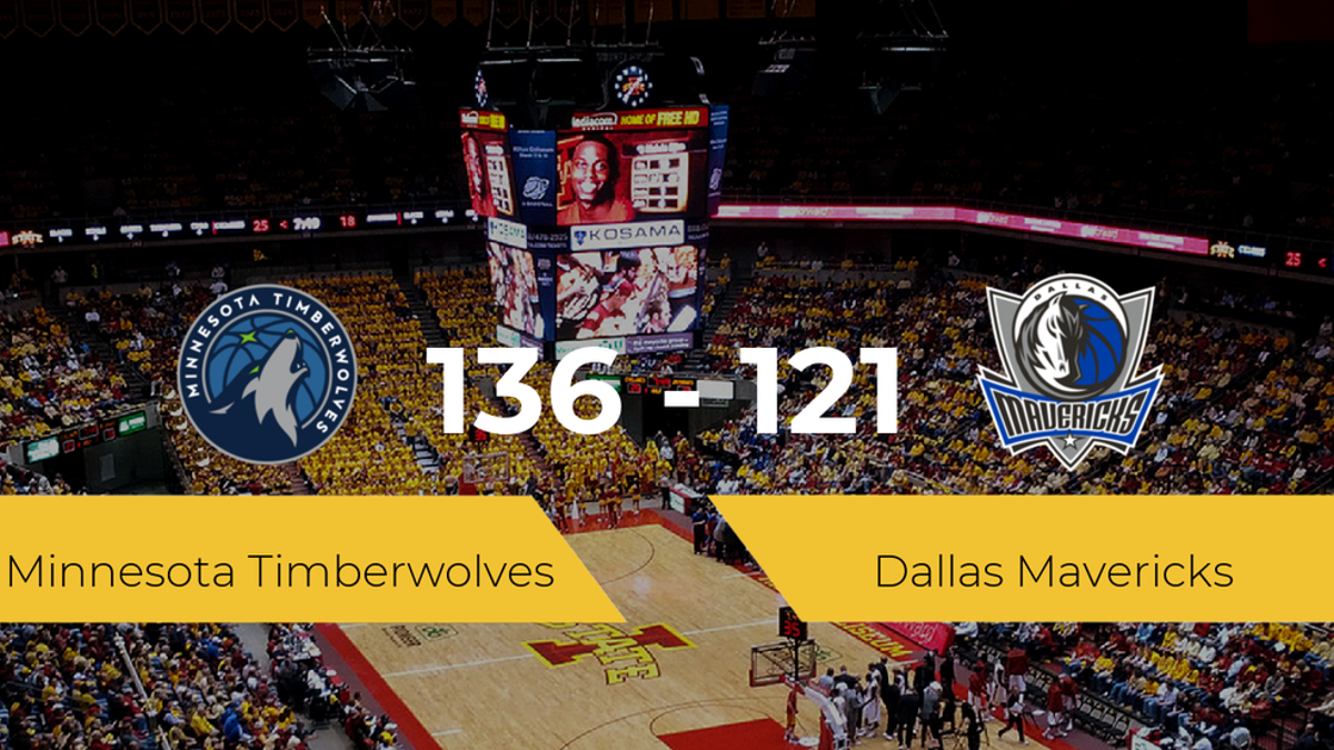 Minnesota Timberwolves se hace con la victoria contra Dallas Mavericks por 136-121